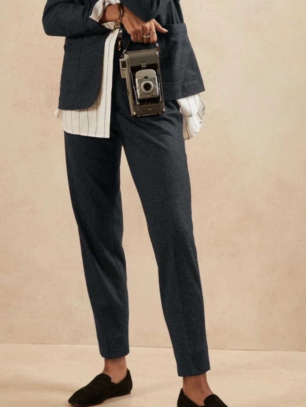 Banana Republic Tapered Italian Wool Blend Pants